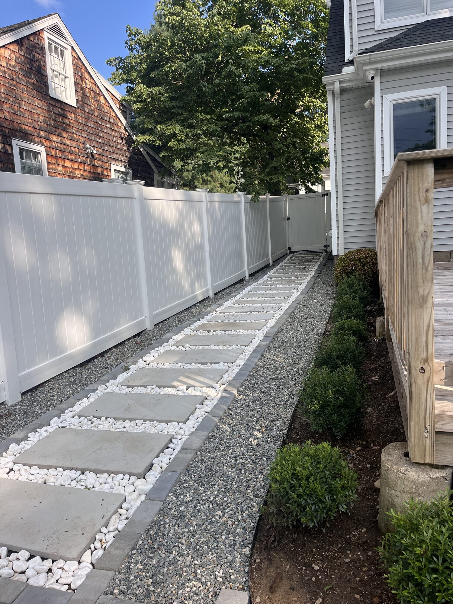 Stone walkway installed by O'Dell Landscape Services